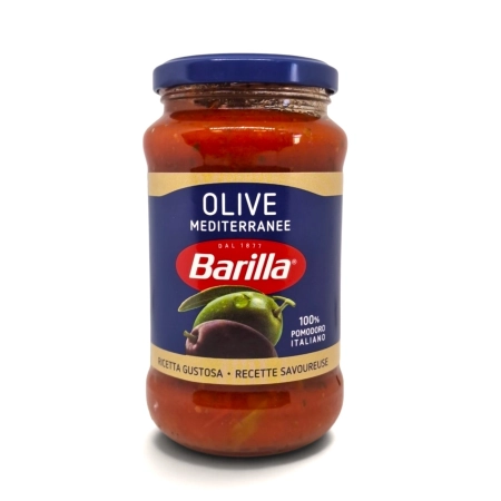 Barilla Olive Sos pomidorowy z czarnymi i zielonymi oliwkami 400g